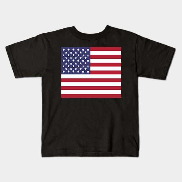 Stars and Stripes - Flag of the USA - 4th of July edition Kids T-Shirt by SolarCross